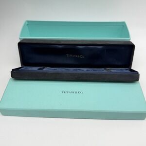 Authentic Vintage Tiffany & Co Bracelet Velvet Case Box 8.5"x2.25"x2" READ